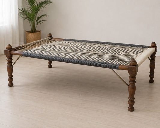 Traditional Wooden Charpai (Macha)