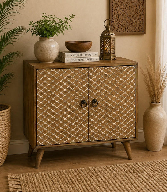 Geometric Pattern Storage Cabinet