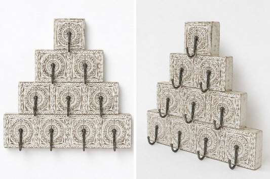 Handcrafted Vintage Wall Hook Rack