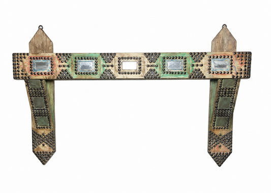 Rustic Tribal Wall Hanger with Mirror Work