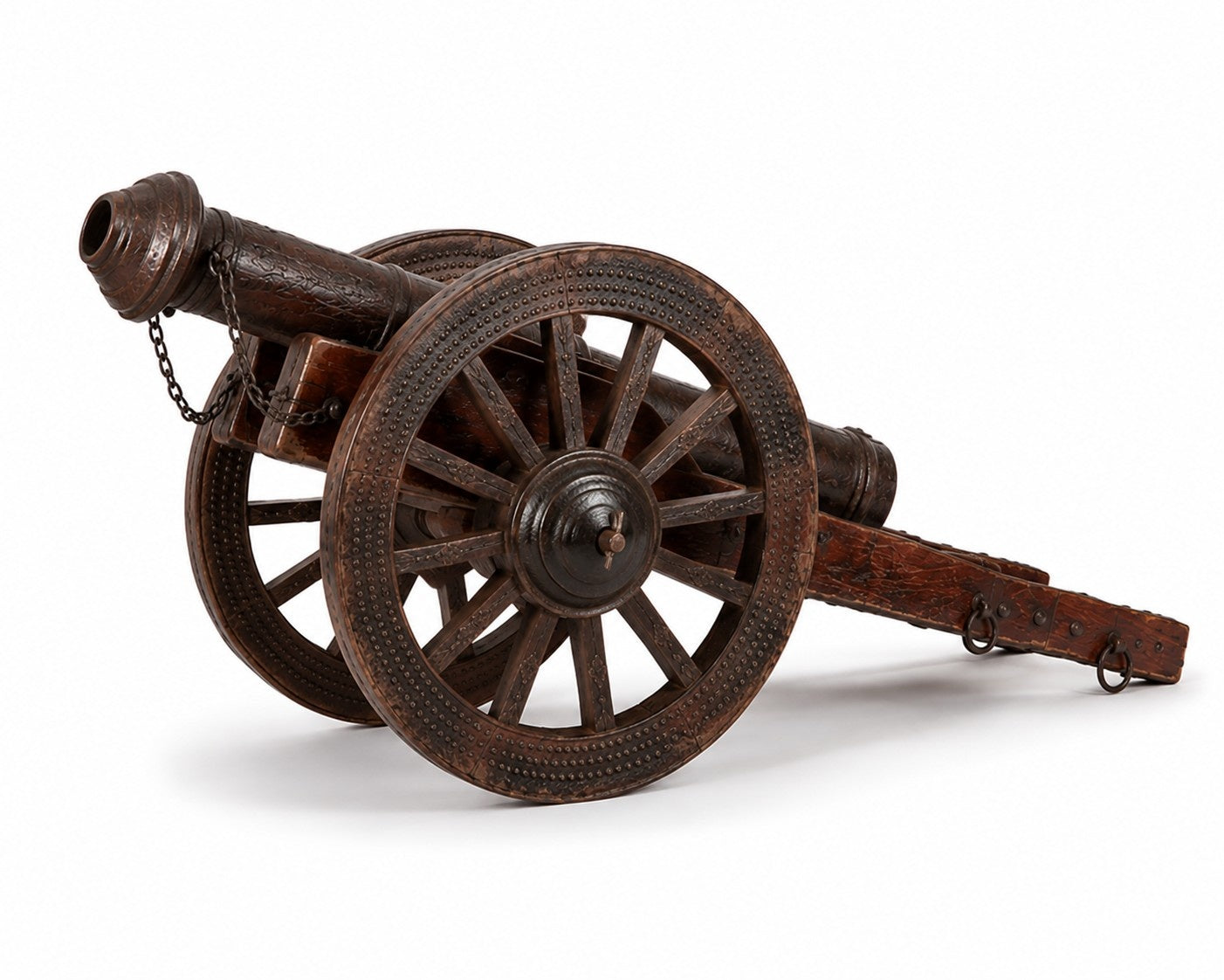 Rustic Iron & Wood Cannon Replica