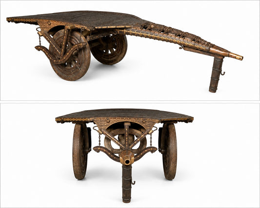 Heritage Iron, Wood & Brass Decorative Cart