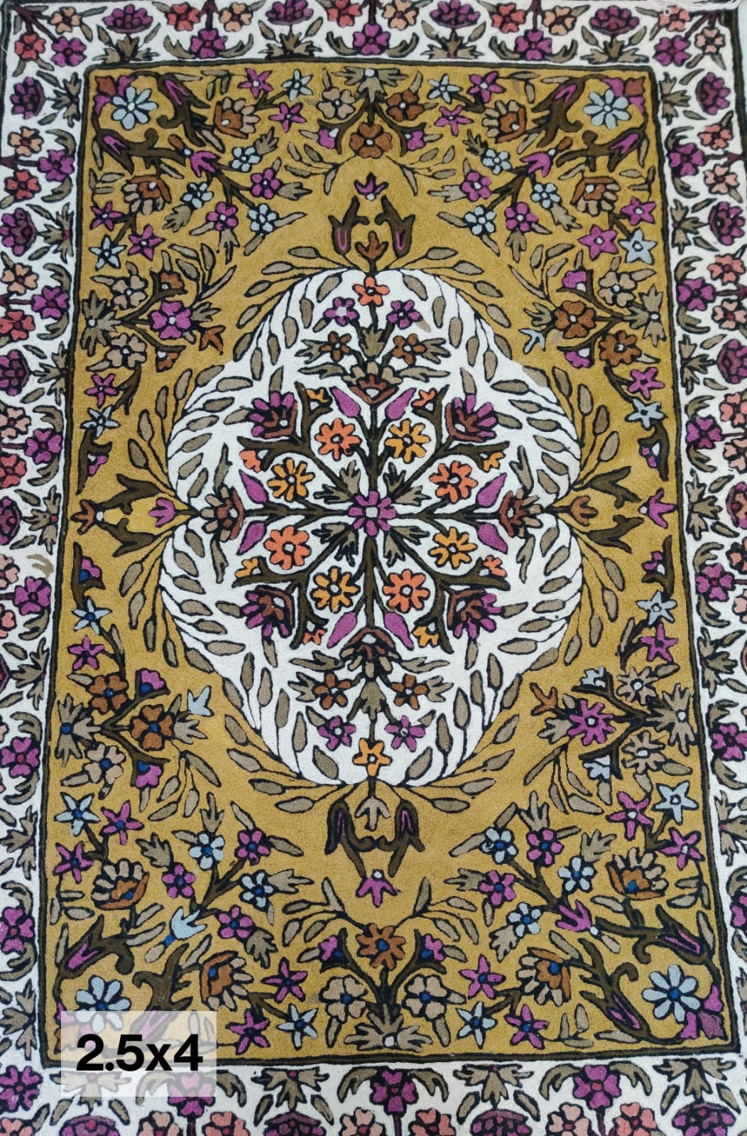 Kashmiri Chain Stitch Rug