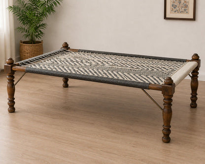 Traditional Wooden Charpai (Macha)