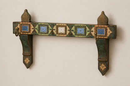 Handcrafted Decorative Wall Hanger with Mirror Accents