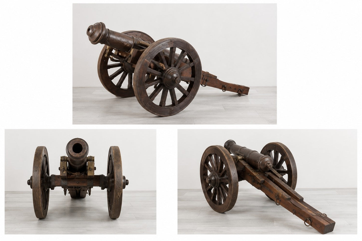 Antique Wooden Cannon Replica