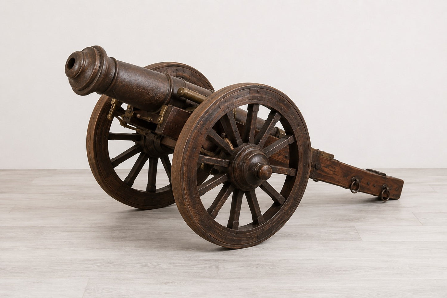 Antique Wooden Cannon Replica