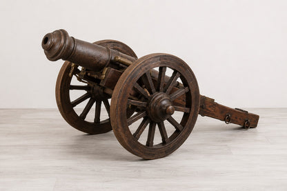 Antique Wooden Cannon Replica