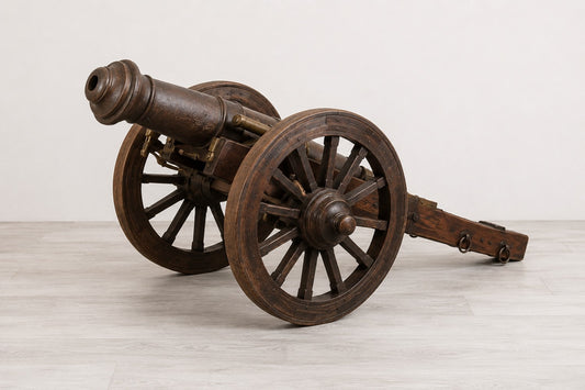 Antique Wooden Cannon Replica