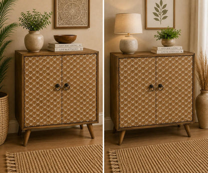 Geometric Pattern Storage Cabinet