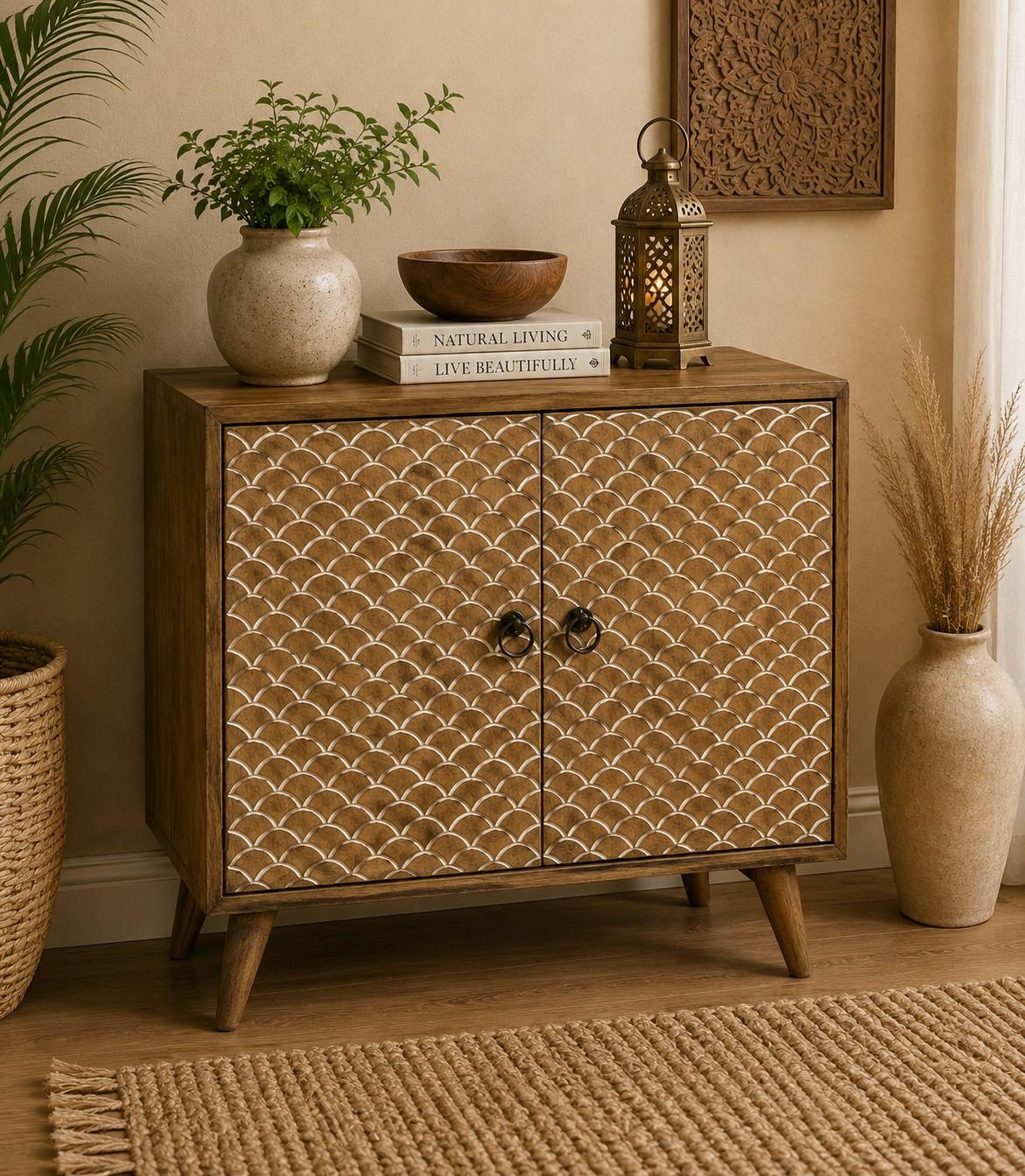 Geometric Pattern Storage Cabinet