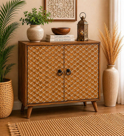 Geometric Pattern Storage Cabinet