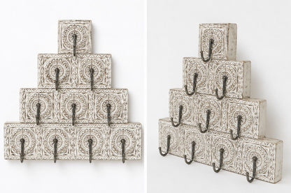 Handcrafted Vintage Wall Hook Rack
