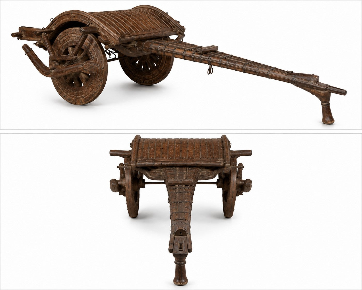 Vintage Iron & Wood Bullock Cart Replica