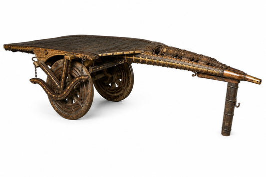 Heritage Iron, Wood & Brass Decorative Cart