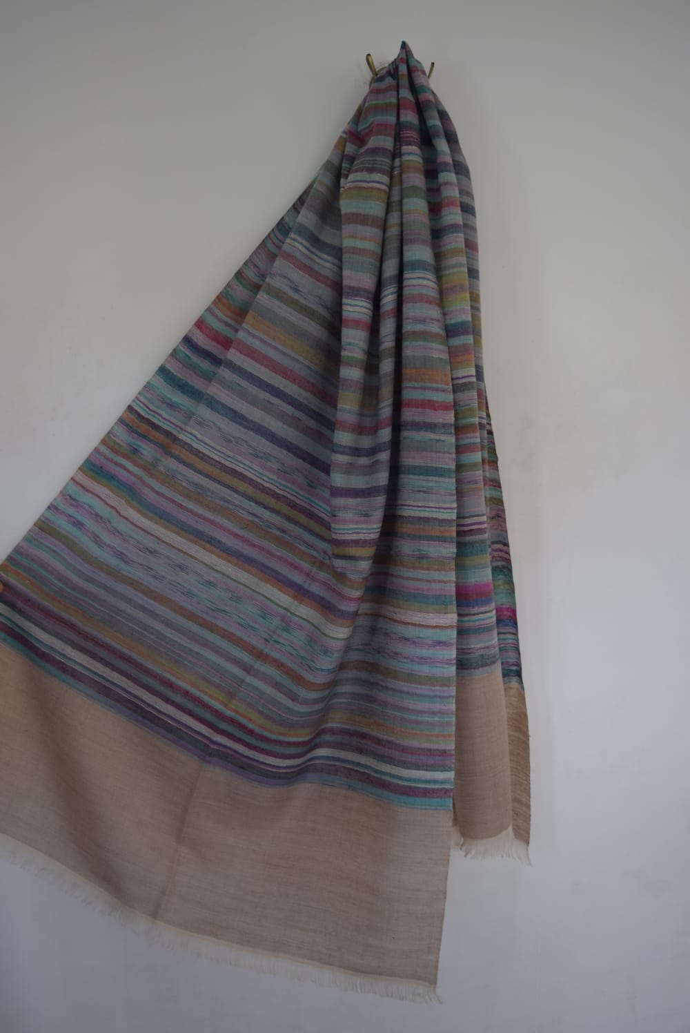 Multicolored Ikat Cashmere Scarf