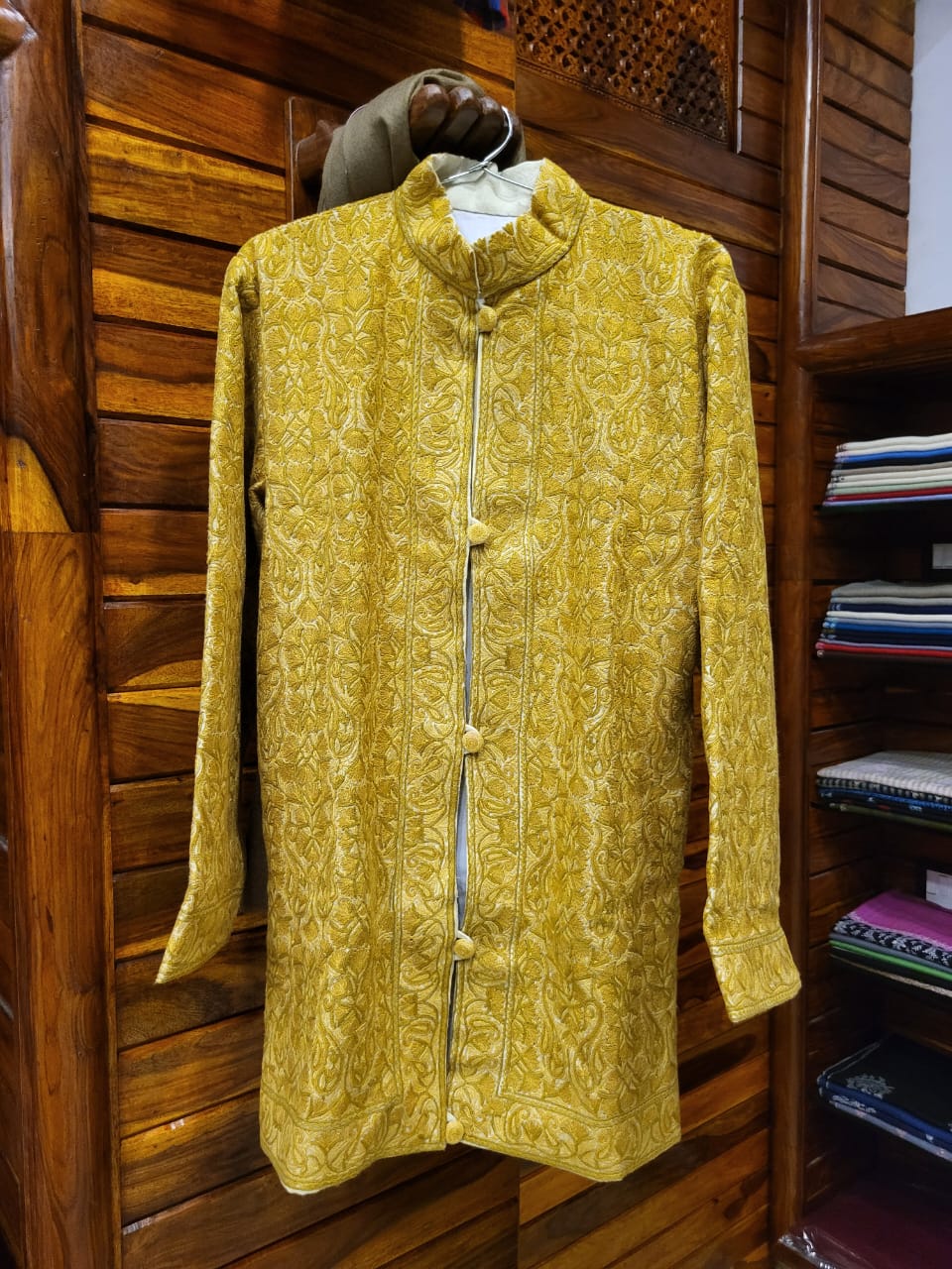 Hand-Embroidered Kashmiri Unisex Coat